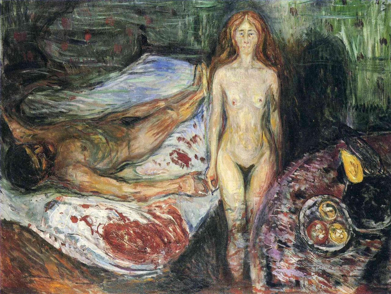 Tod des Marat i 1907 Edvard Munch Ölgemälde